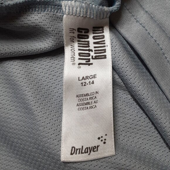 Moving Comfort Womans Athletic Top Large Short Sleeve Grey Pullover Lightweight - Picture 7 of 9